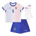 Maillot de foot France Jules Kounde #5 Extérieur vêtements enfant Europe 2024 Manches Courtes (+ pantalon court)